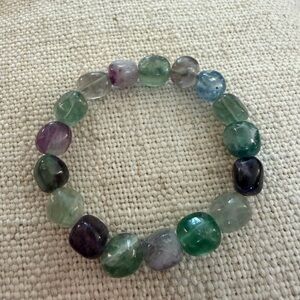 Fluorite Stretchy Beaded Bracelet